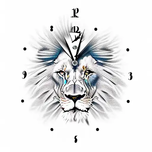 Lion Eagle And Clock