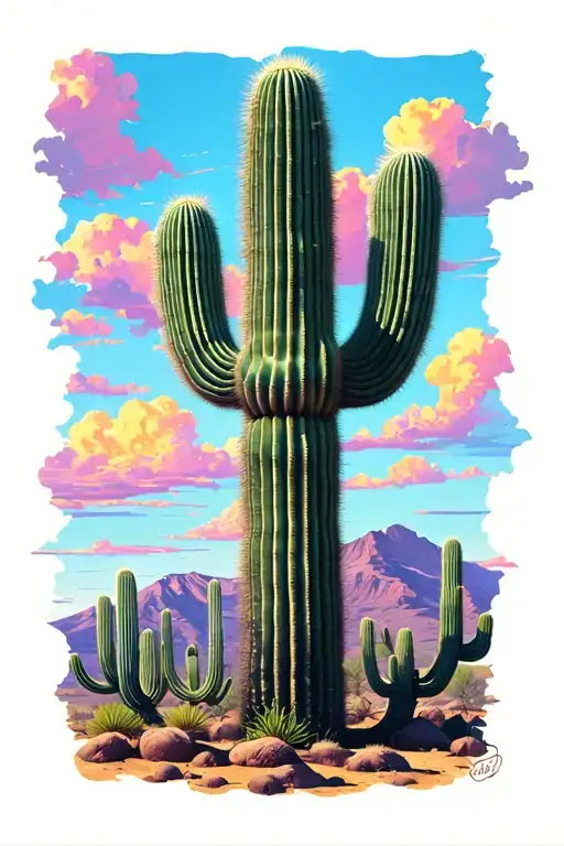 Saguaro Cactus Shaped Like Rj