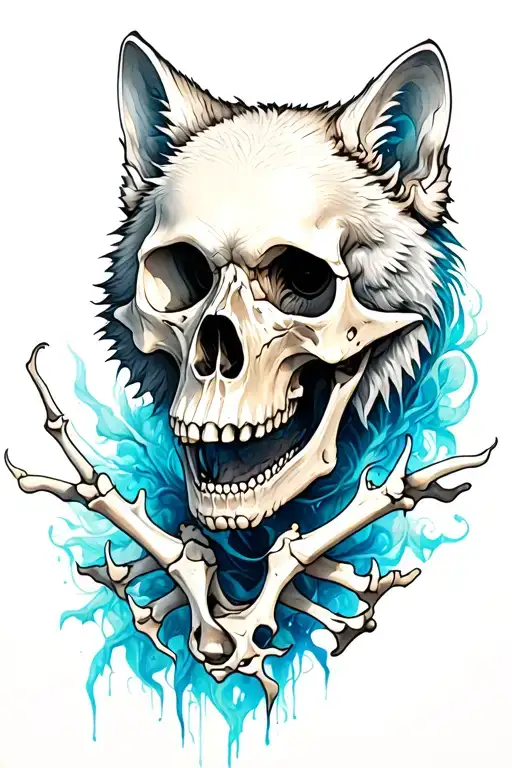 Wolf Bones Skull