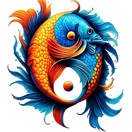 Pisces Fish Ying Yang