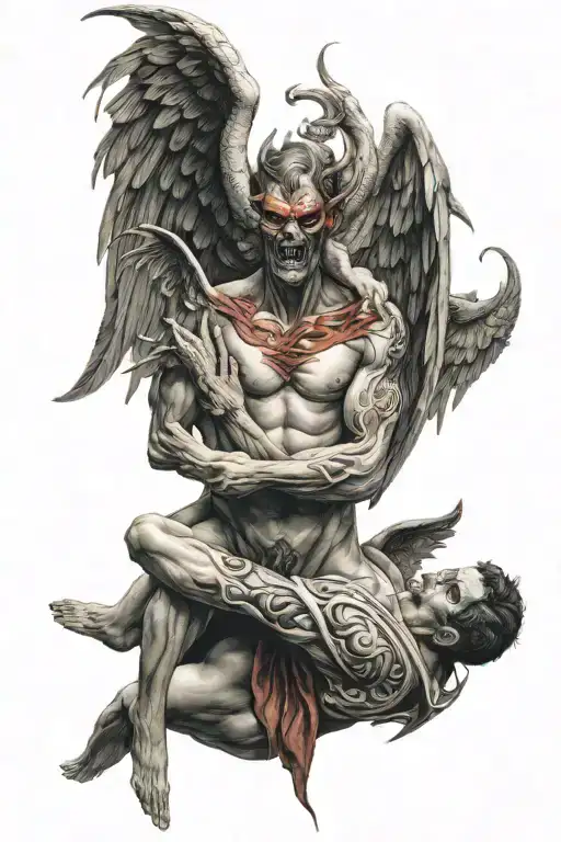 Angel And Demon Share A Man