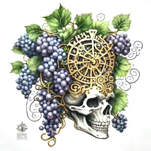 Grapes Ventian Mask Tree Dna Clock Skull Heart Mandela