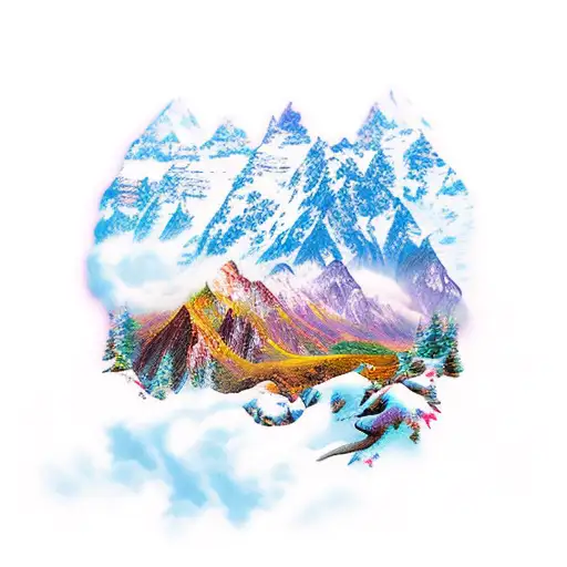 Girl Heaven Mountains Animals