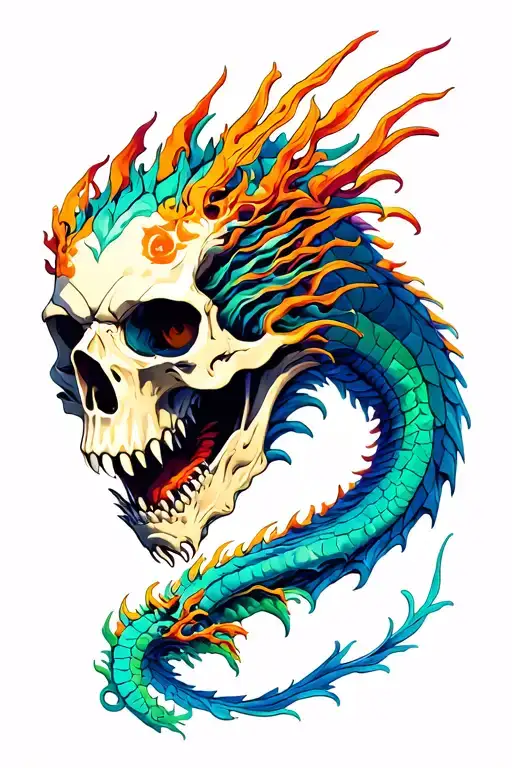 Skull And Dragon