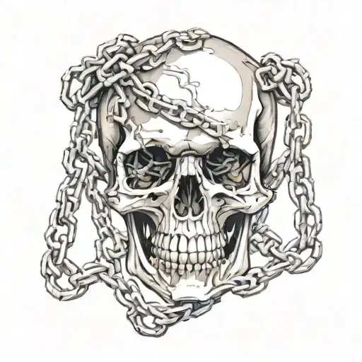 Skull And Chains Wrapped