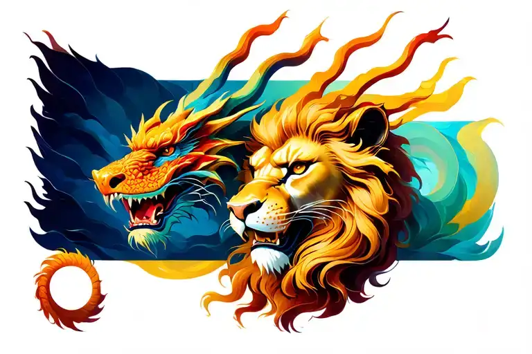 Lion And Dragon