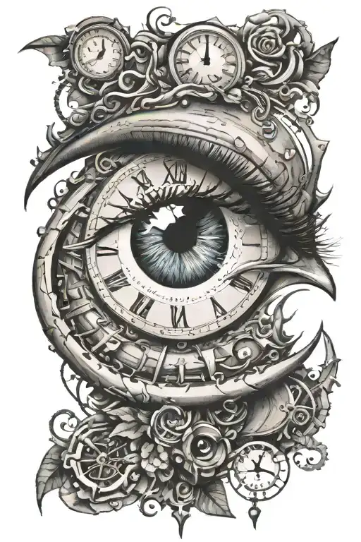 Never Fade Away Eye Clock Surrounded
