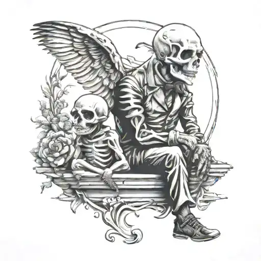 Death Dad Watching Over Son