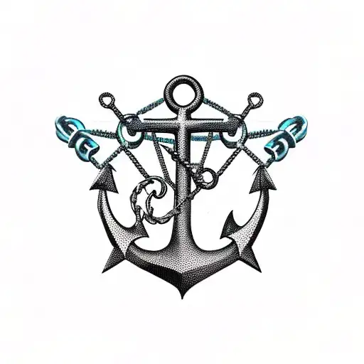 Anchor With Spikes And Chains Arm