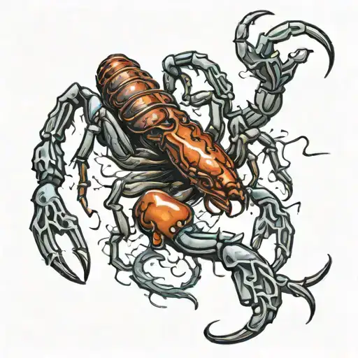 Scorpion Stinging Itself And Bleeding