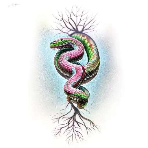 Creepy Tree Branch Snake