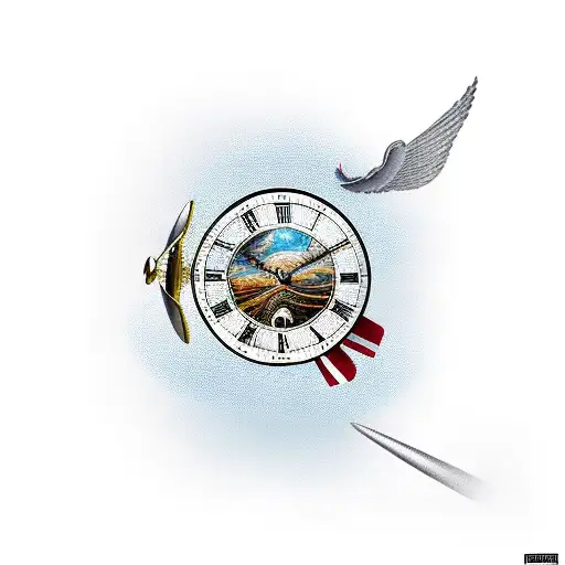 Cardinal Flying With Pocket Watch