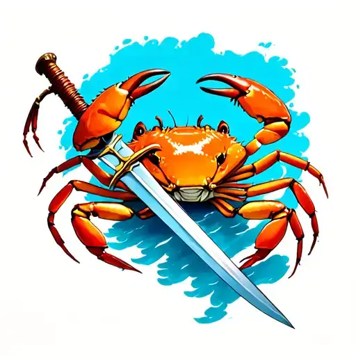 Fiddler Crab Holding Sword