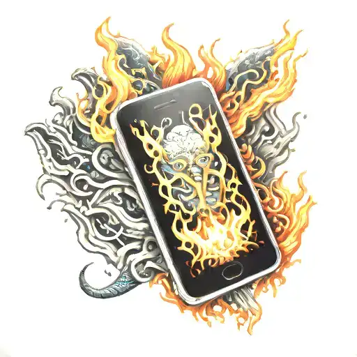 Phoneix With Body On Fire