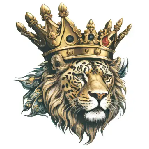 King Crown Leo Zodiac El Salvadorian Lower Back