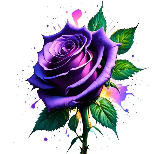 Purple Rose With Exploding Head