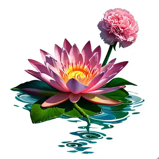 Water Lily And Carnation