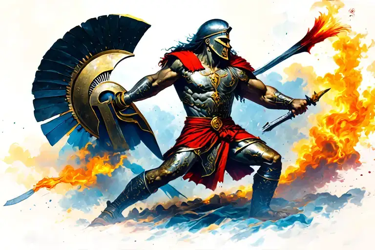 Spartan Warrior Battling