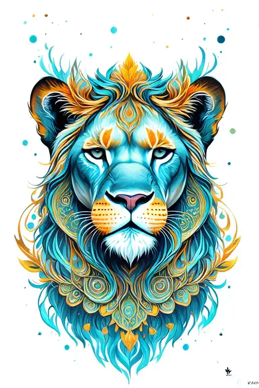 Virgo Lioness Mandala Design Inspired