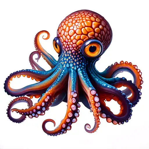 Octopus With Coral Skin