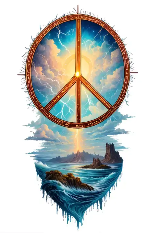 Peace And Lightining Storm And Time And Nature