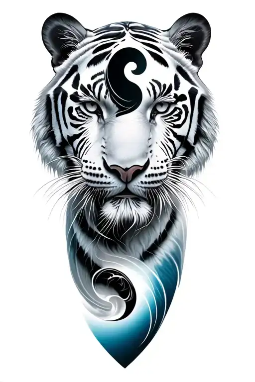 White Tiger Intertwined Yin-yang