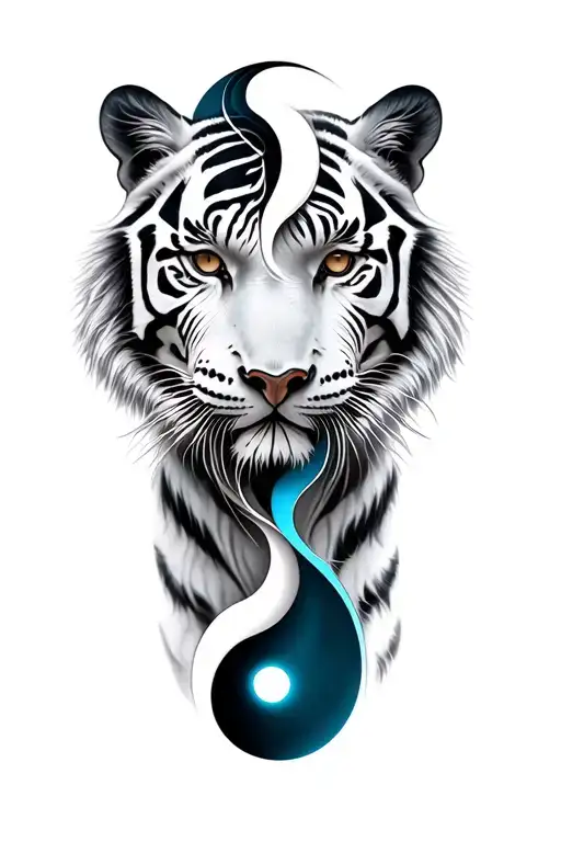 White Tiger Intertwined Yin-yang