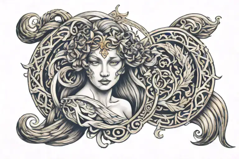 Virgo Zodiac Sign Intertwined