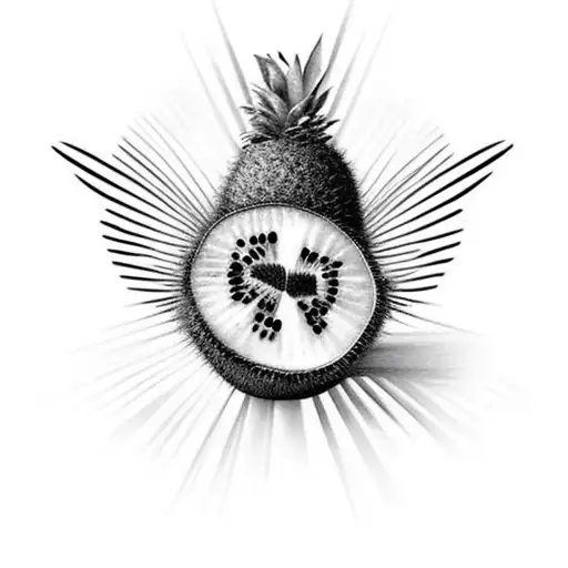 Kiwi Fruit With Halo And Angel Wings