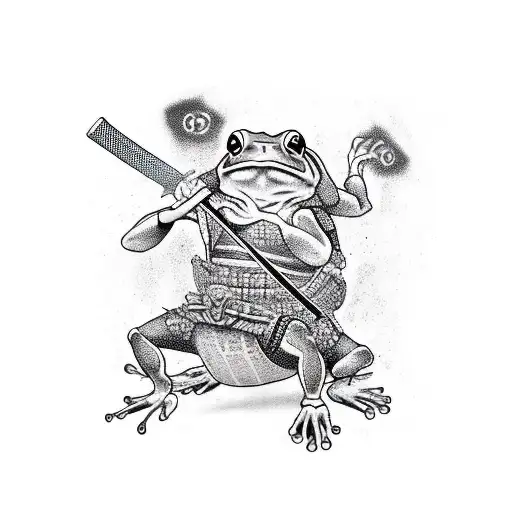 Samurai Frog With Katana