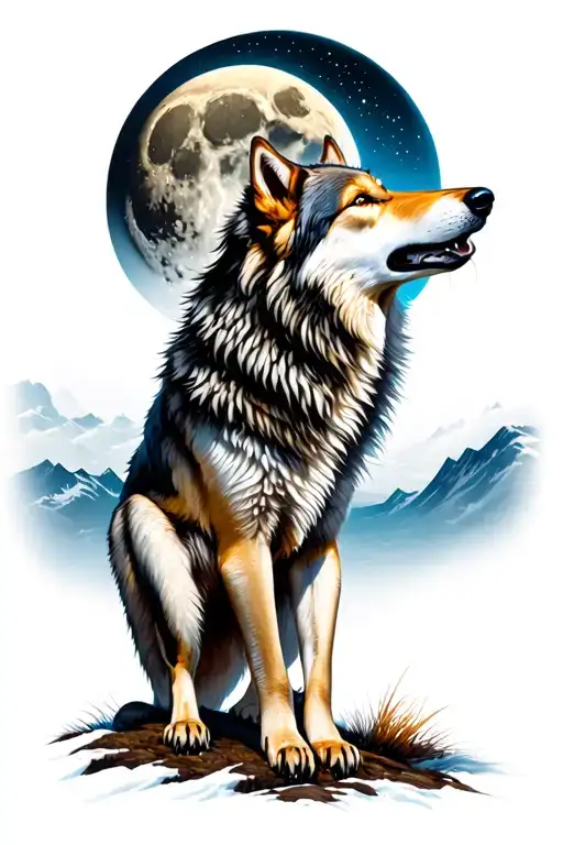 Wolf Howling At The Moon