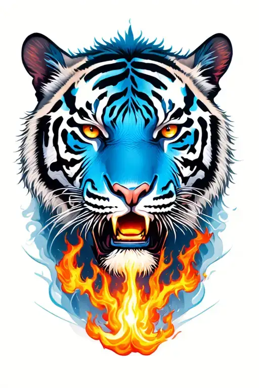 Tiger And Dragon Breathing Fire