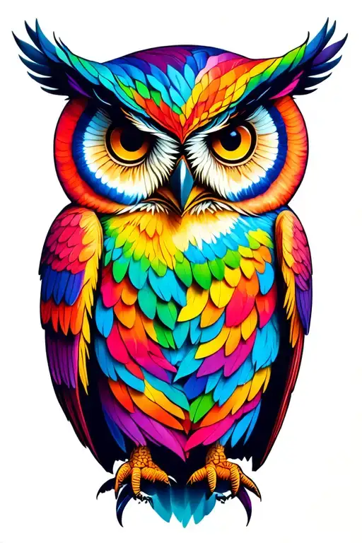 Colourful Rainbow Owl