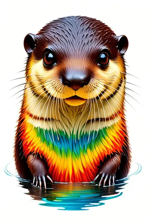 Colourful Rainbow Otter