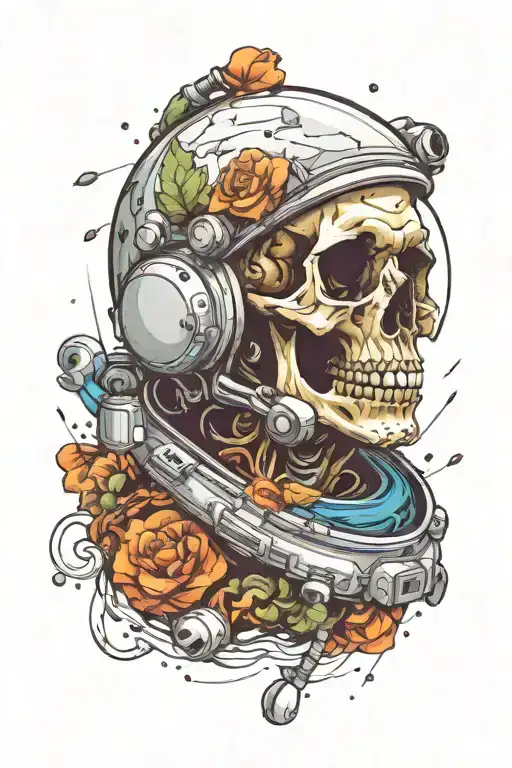 Astronaut Skull Inside