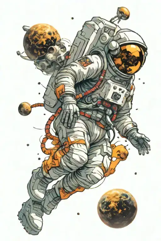 Dead Astronaut Floating In Space