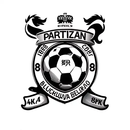 Crest Of Football Club Partizan From Belgrade