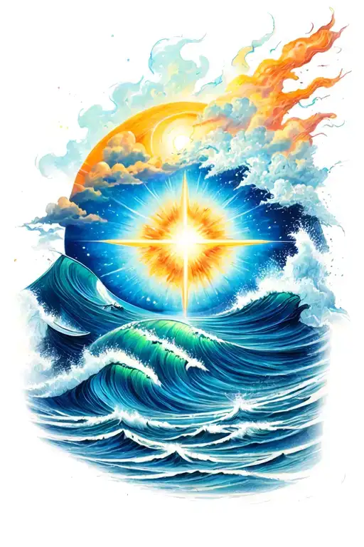 North Star And Ocean