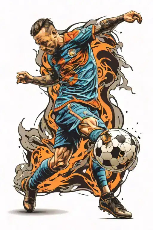 Soccer Player Kicking