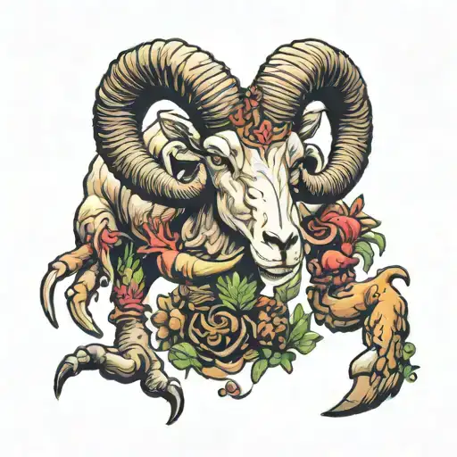 Aries The Ram Defeating Cancer The Crab