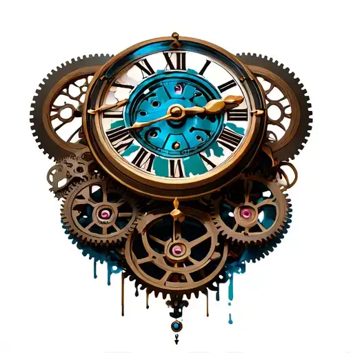 Future Clock With Gears