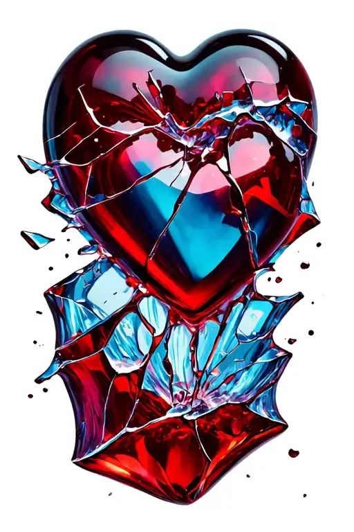 Glass Heart Shattered Like Glass