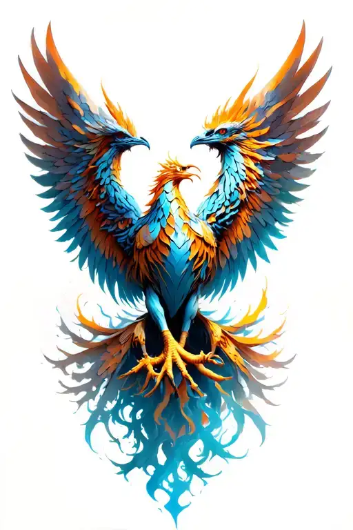 Biomechanical Phoenix With Spread Wings