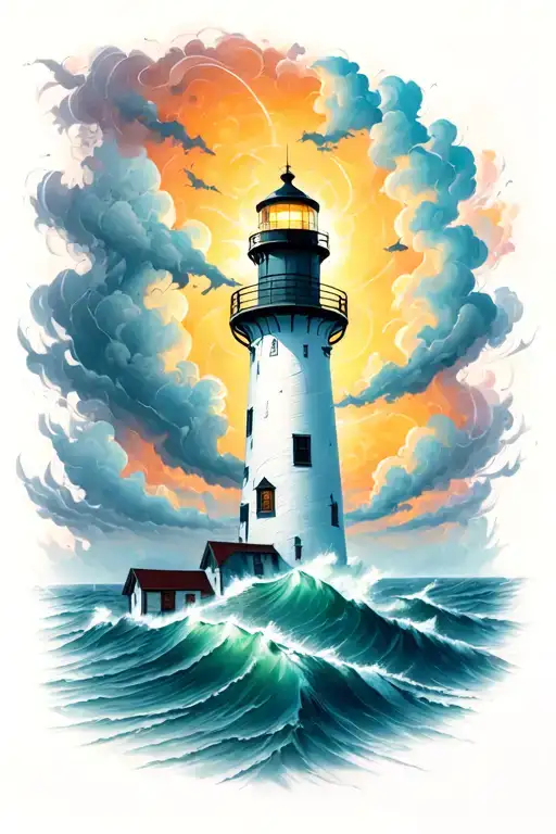 Lighthouse Stormy Condition