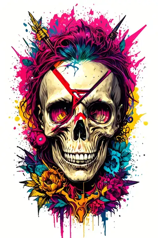 Graffity Punk Rock Inspired Pentagram