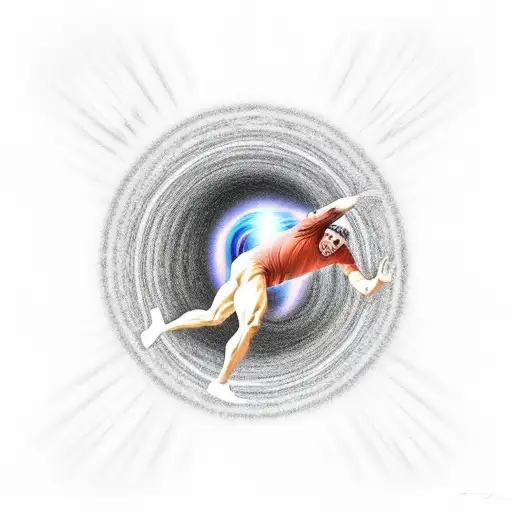 Man Falling Into A Black Hole