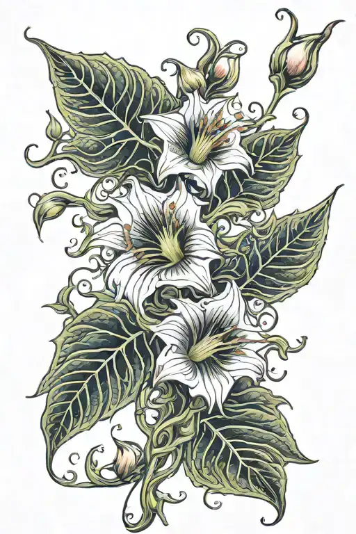 Long Thin Moonflower Vine