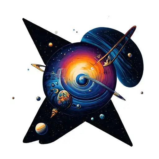 Compas In Space Themed