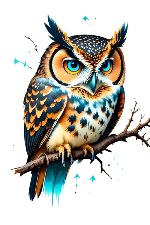 Owl Blue Eyes