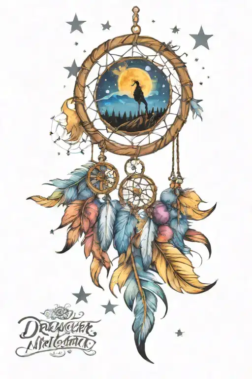 Dreamcatcher Starry Night Sky